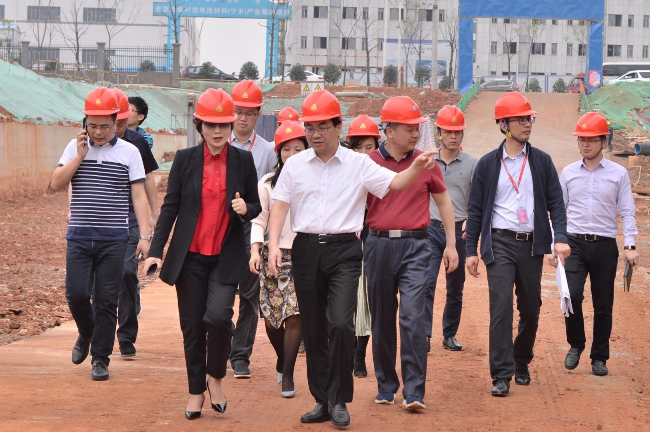 宁乡市委书记周辉赴bv伟德源自英国始于1946新材料宁乡基地项目调研
